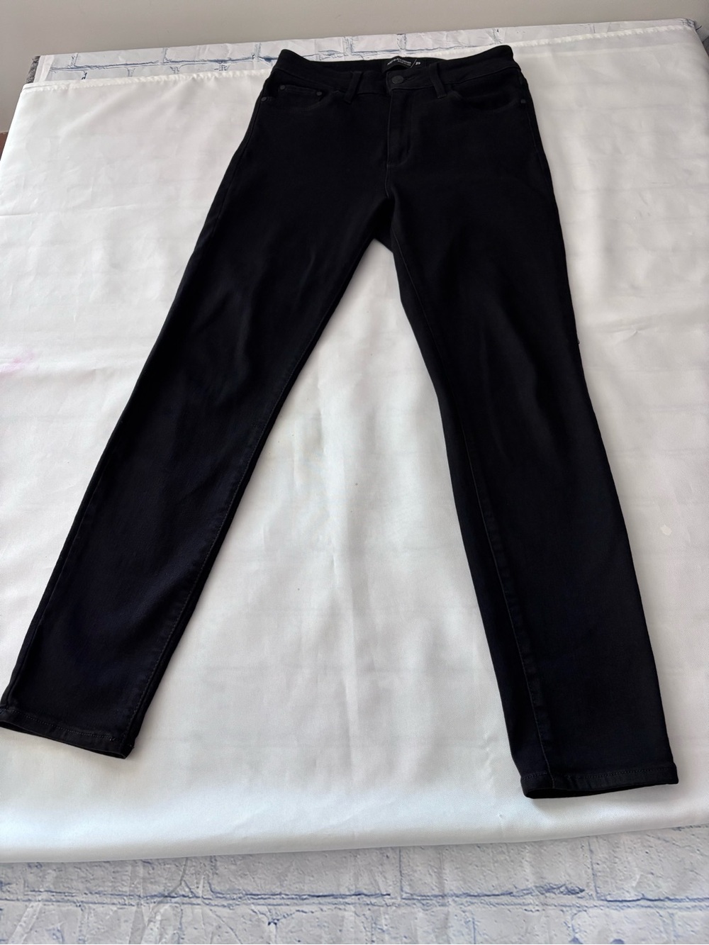 JUST BLACK DENIM Made in USA High Rise Skinny Jeans Black Sz 29 BP175J
